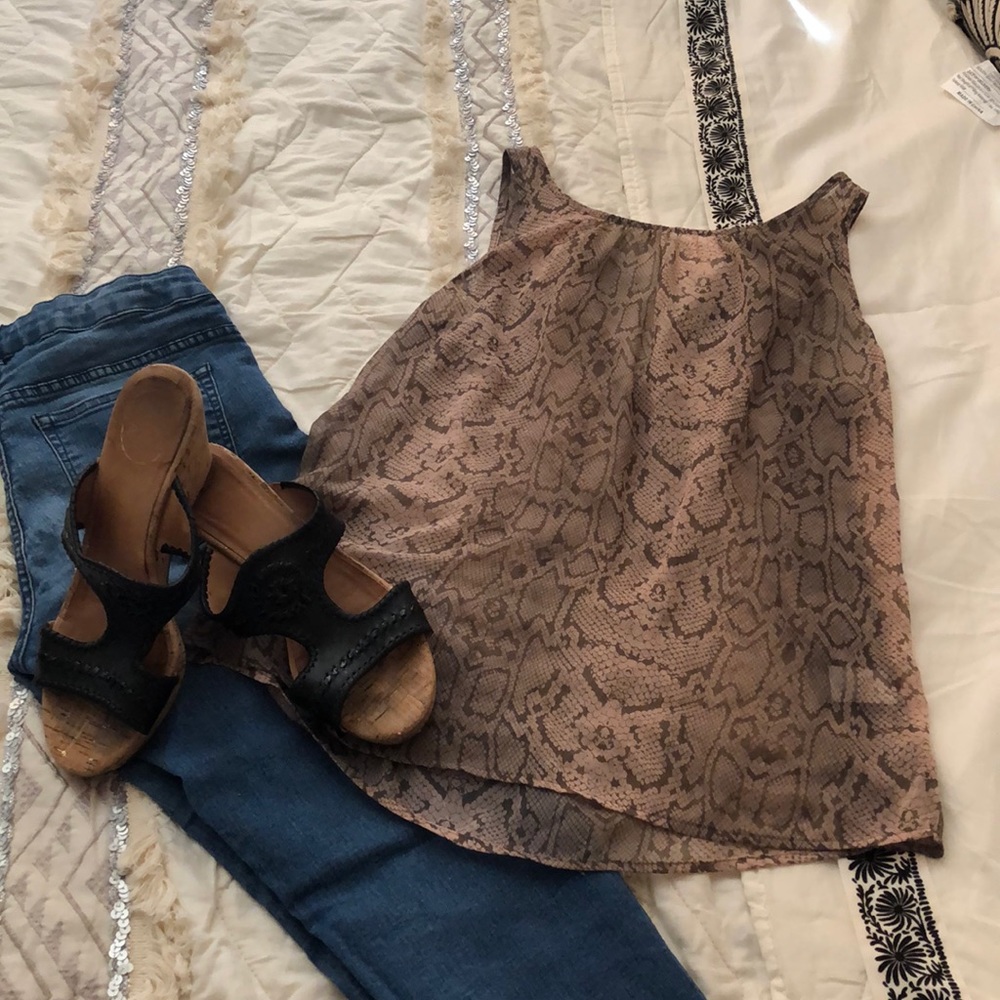 Sheer Pink Snakeskin Blouse
